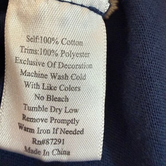 JW Los Angeles Blue Embroidered Cotton Boho Dress | Short Sleeve Tunic | XL - Picture 6 of 10